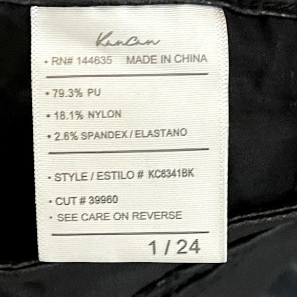 KanCan High Rise Ankle Skinny Jeans Size 1/24 Junior Faux Leather 21X27 - Picture 5 of 6